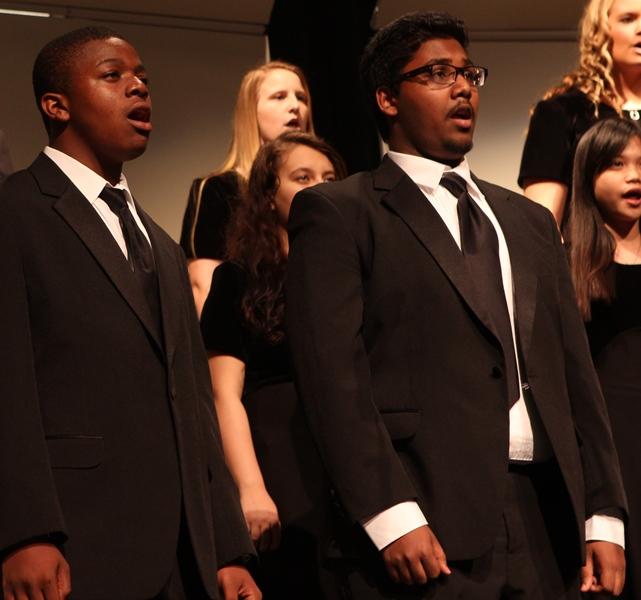 Eric Ruben (right) finds that choir will be beneficial as he prepares for college. 