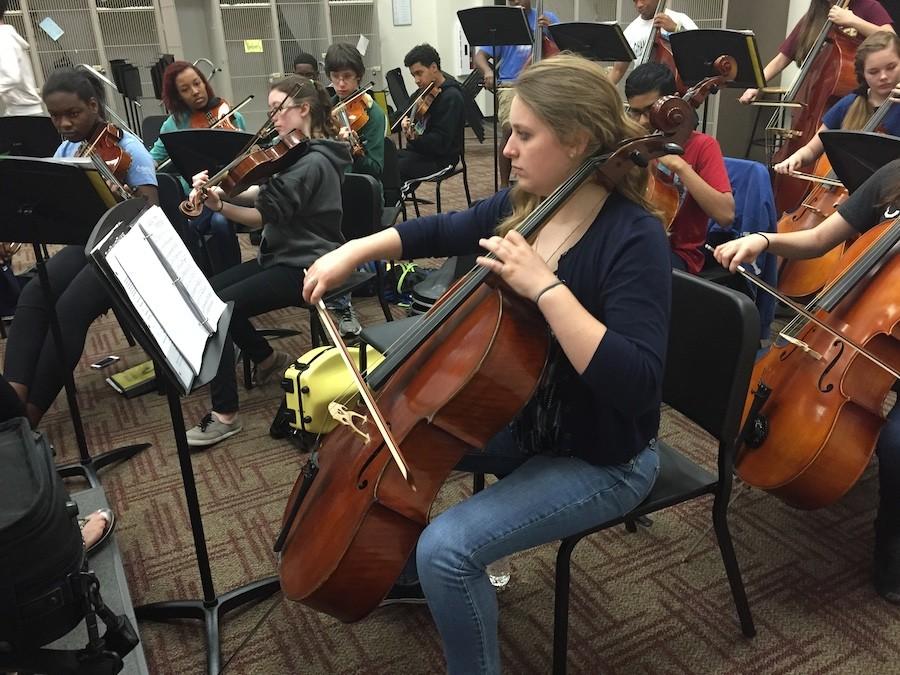 Cellist Emily Monk received our schools largest award from the Texas Music Educators Association. 