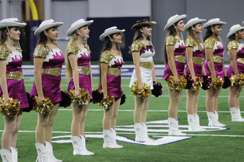 The highstepper rookies getting ready to preform a dance alongside the veterans at the Ford Center.