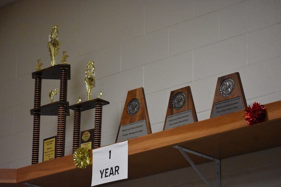 Heritage choir hopes to do well at their UIL competition so that they can add to their trophy collection.