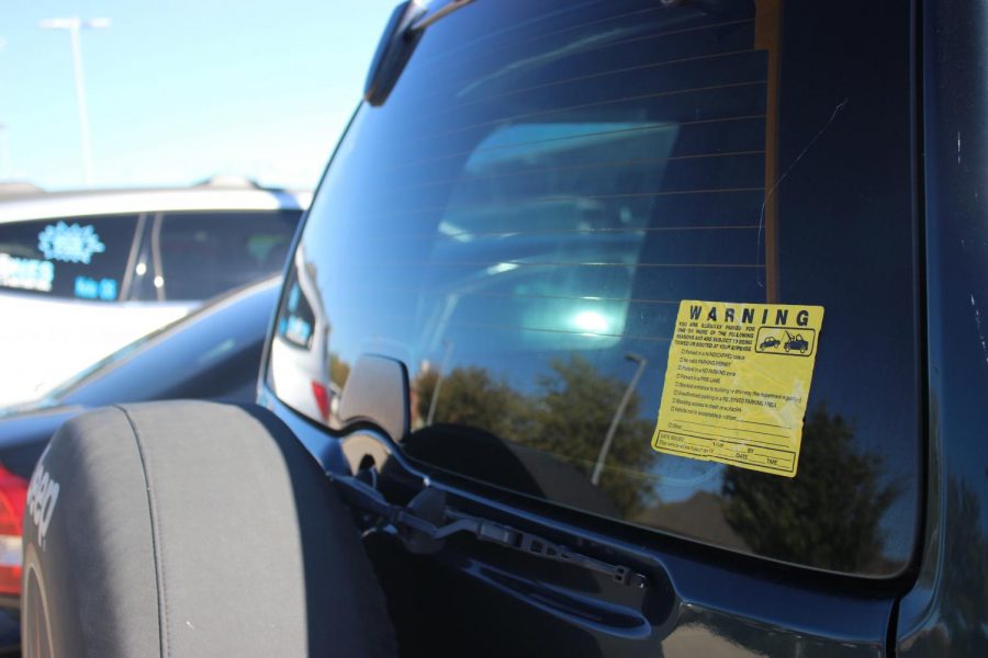 In addition to the absence of a parking decal, students may also be fined for parking in non-student lots.