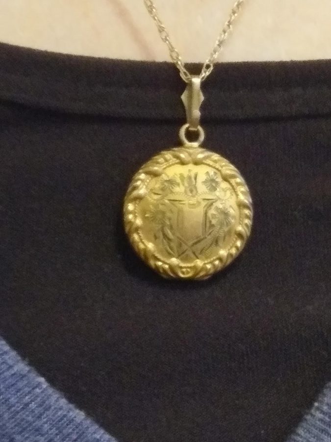 The little gold locket is one of the few pieces of jewelry the family has from Grandma Alice.  